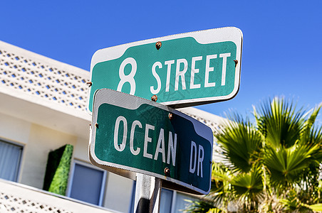 美国弗洛里德迈阿密海滩城市生活海滩建筑物艺术访问建筑学红绿灯基础设施蓝色冲浪图片