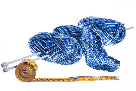 彩虹的球编织白色尺码爱好材料细绳棉布针织蓝色纺织品图片