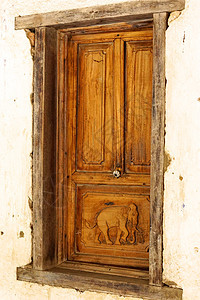 旧窗口寺庙窗户手工木头背景图片