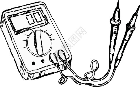 多元元数力量电压表技术员测量白色金属工程师乐器插图工作图片