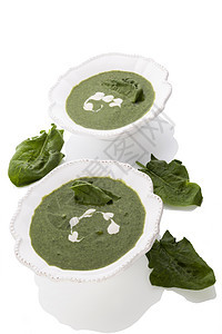 菠菜汤蔬菜菠菜绿色起动机美食食物烹饪午餐饮食美味图片