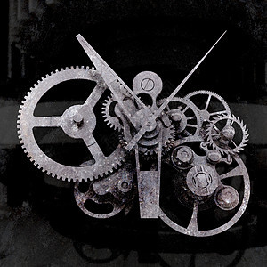 旧齿轮 深鬼背景金属机器概念工业传动工程机械轮子古董嵌齿轮图片
