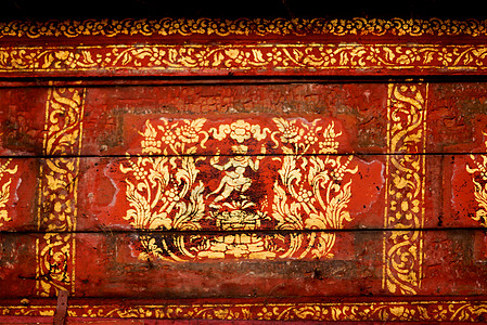 金色绘金画镜子金子棕色艺术宝石手工竹子古董红色文化图片