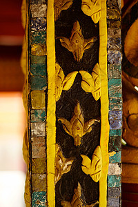 Stucco 工作宝石镜子手工棕色金子竹子古董文化艺术装饰品图片