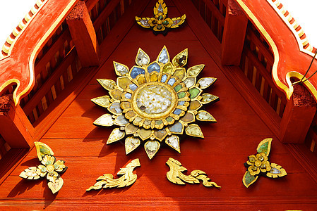 古泰艺术工作手工竹子古董金子宝石红色镜子文化装饰品图片