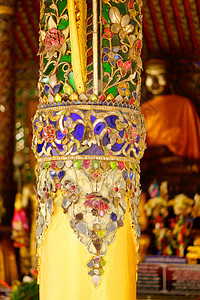 古泰艺术宝石红色金子装饰品棕色镜子奢华文化手工工作图片