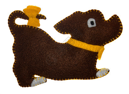 狗小狗毛毡玩具手工动物羊毛玩物金鱼图片