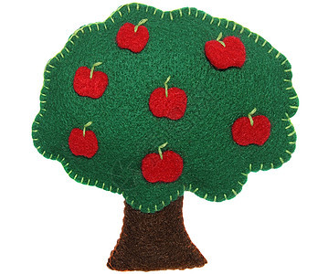 苹果树羊毛果实玩物玩具毛毡水果手工图片