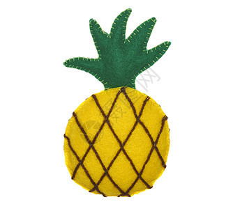 菠萝玩物羊毛玩具黄色水果毛毡凤梨果实手工图片