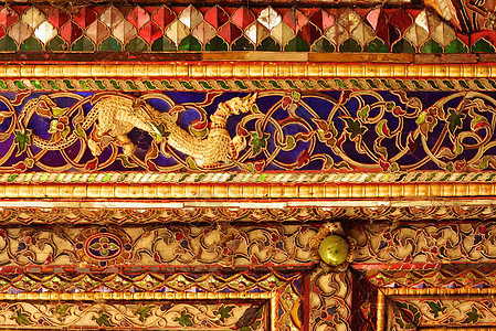 古泰艺术金子装饰品竹子文化古董奢华宝石工作红色手工图片