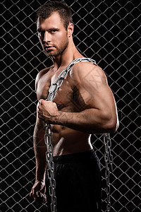 健壮 美丽 强壮的男人和肌肉胸部腹肌膀子身体男生冒充健身房训练运动员腹部图片