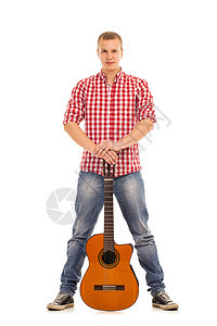 年轻音乐家配吉他音乐会娱乐热情旋律吉他手男性岩石乐器唱歌艺术家图片