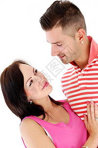 美丽的男人和可爱的女孩 幸福快乐在一起发型感情头发妻子男性丈夫夫妻女士裙子家庭图片
