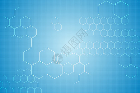 蓝色和白色的化学结构科学化工计算机公式药品绘图背景图片