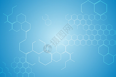 蓝色和白色的化学结构科学公式计算机绘图药品化工图片