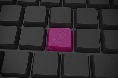 带有紫键的黑色黑键盘技术绘图电脑计算机计算紫色钥匙图片