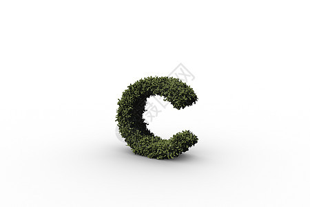 下级案件字母c由叶叶子制作绿化衬套绿色叶子树叶灌木计算机阴影环境小写图片