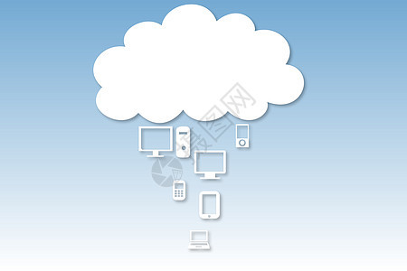 带有图标的云计算图形计算机绘图平板药片电脑监视器技术手机计算笔记本图片