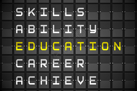 黑色机械板上的教育嗡嗡乐机械木板白色控制板插图职业流行语计算机绘图黄色图片