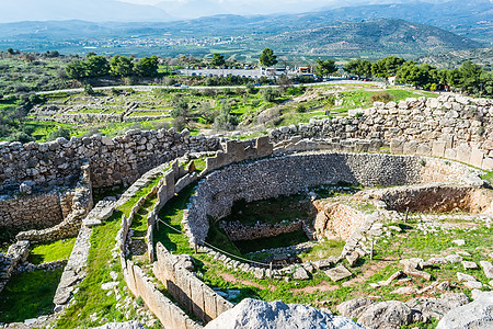 Mycenae 希腊考古遗址建筑学历史性木马青铜半岛文明微型机纪念碑艺术巨人图片