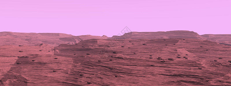 火星表面地表景观 - 3D图片