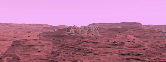 火星表面地表景观 - 3D图片