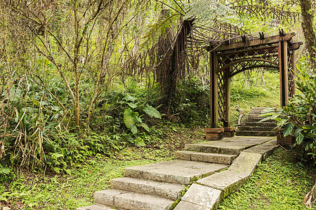 木制门大门月亮风景小路踪迹旅行场景民众木头入口建筑学图片