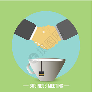 握手后 一杯茶 咖啡人士团队合伙伙伴合作文档金融白色协议会议图片