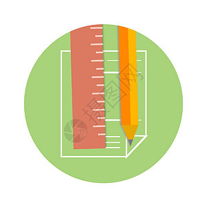 页面上的笔和标尺图标图片