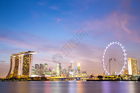 新加坡市中心鱼尾狮天际港口码头金融建筑景观城市商业地标图片