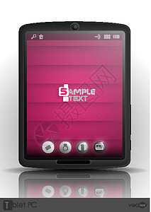 平板电脑和移动电话创造力标签手机紫色展示折纸横幅触摸屏框架技术图片