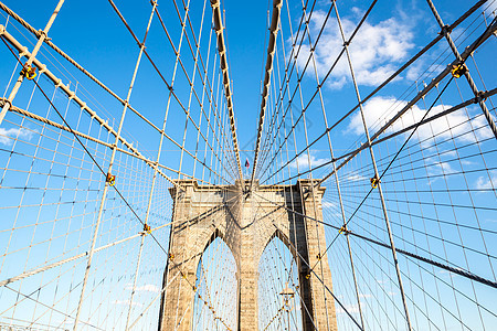 布鲁克林桥城市建筑学首都帝国商业地标全景建筑市中心电缆图片