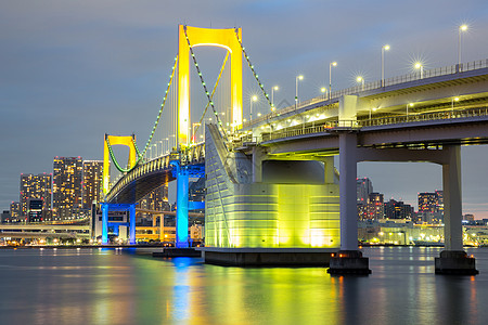 东京城市东京彩虹桥日落旅游目的地景观港区景点旅行建筑学地方地标背景