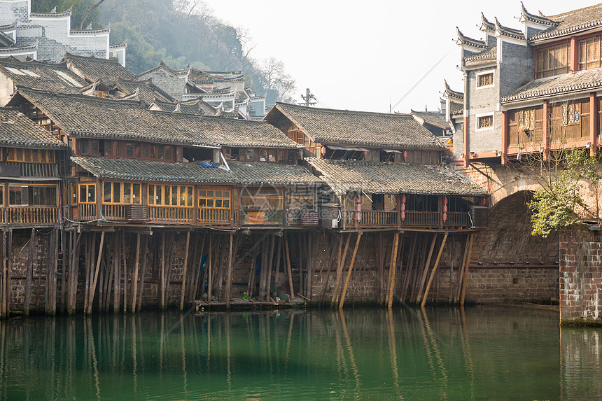 中国远古城镇风港灯笼房子地方文化田园旅游目的地建筑小屋村庄图片