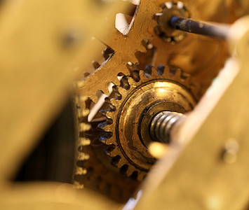 时钟机制机器轴承金属时间技术宏观机械工程引擎齿轮图片