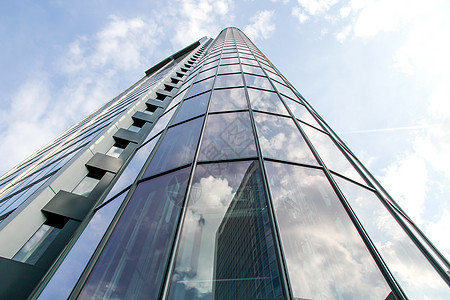法兰克福的现代建筑窗户地标房地产生长办公室摩天大楼高楼金融商业银行图片