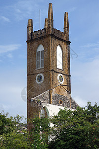 圣乔治 格林纳达 加勒比建筑学宗教废墟尖顶旅行旅游长老城市景点飓风图片