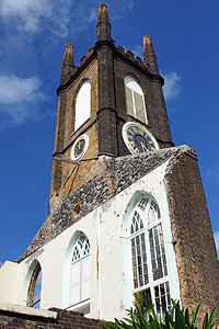 圣乔治 格林纳达 加勒比长老尖顶建筑学城市旅游旅行废墟建筑教会景点图片