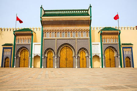 摩洛哥在莫罗科fez的摩洛哥宫殿图片