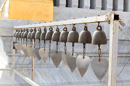 泰国寺庙小铃声旅行宗教旅游历史金子建筑学艺术古董青铜金属图片
