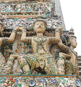 来自Wat Arun 的雕像古董石头身体数字雕塑文化女性历史艺术白色图片