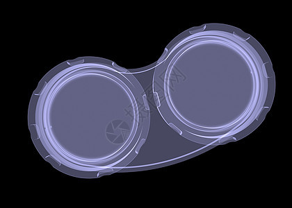 透镜容器 X光化配饰保健矫正眼科蓝色光学黑色卫生塑料技术图片