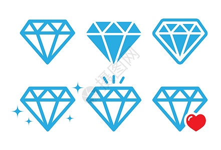 钻石奢侈品矢量图集图片