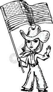 美洲欢迎世界的到来女性帽子国家女士皮革旗帜表演荒野卡通片草图图片