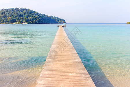 木环桥日落天桥行人海岸小路场景海滩浮桥海洋木头图片