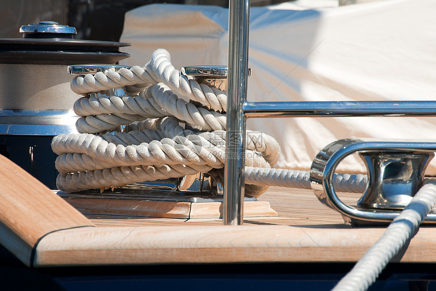 特写 Yacht 绳索图片