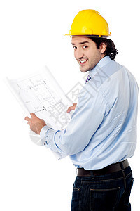 有建筑计划的男建筑设计师冒充建设建筑学建筑工人职业公司男性蓝图男人审查图片