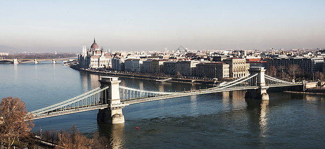 布达佩斯景观首都链桥风景建筑学城堡地标建筑城市观光图片