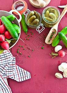 采摘花草皮食物胡椒红色黄瓜蔬菜萝卜香料绿色养护茶巾图片