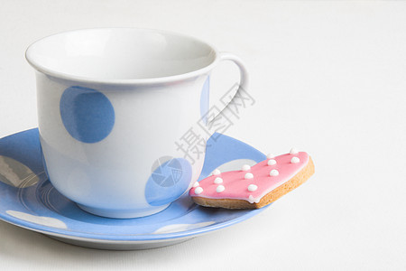心心饼干绿色概念粉色浪漫圆点款待杯子飞碟心形白色图片